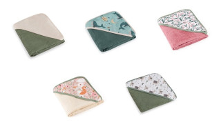 Osuška bambusová s kapucňou Loulou 100 x 100 cm Petite&Mars