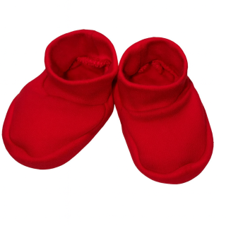 Dojčenské bavlnené capáčky UNI červené Baby Service Veľ. 1