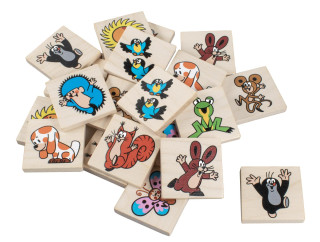 Pexeso Krtko spoločenská hra 24 drevených kameňov Detoa