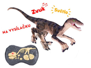 R/C dinosaurus 45 cm hnedý 2,4 GHz so svetlom a zvukom