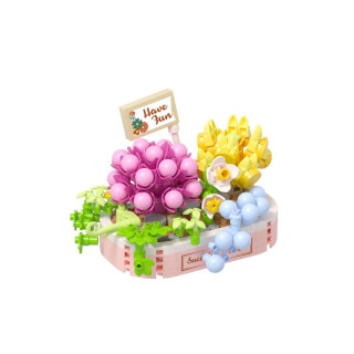 Stavebnica mini Kvetinový aranžmán sukulentov 249 dielikov Koco