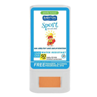 Prírodný opaľovací krém v tyčinke šPORT SPF 50 20 gr Babyton
