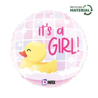Kruh - Je to dievča - kačička 18"/46cm fóliový balónik nafukovací