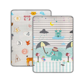 Obojstranná penová podložka Kinder Digits and Elephant 178 x 120 cm Milly Mally