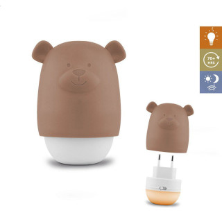 Medvedík Benny terakota - nočné svetlo so senzorom súmraku Zazu