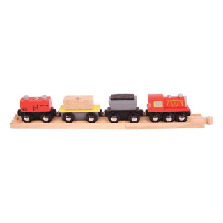 Nákladný vlak + koľaje Bigjigs Rail