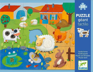 Djeco Puzzle hmatovej Farma