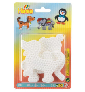 Podložka na zažehľovacie korálky Midi - slon, tučniak, psík Hama