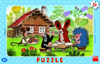 Puzzle 15 dielikov doskové Krtko na návšteve