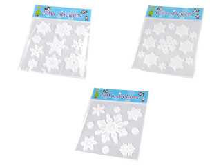 Vianočné samolepiace gélové vločky