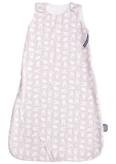 Letný spací vak so zipsom na boku zajac béžový