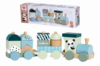 Panda Drevený vláčik skladačka