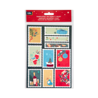 Samolepky na darčeky 3 ks - Vianočné známky
