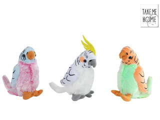 Papagáj plyšový 20 cm 0m+ Take Me Home