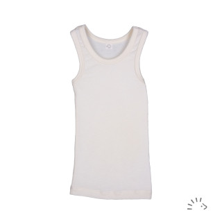 Detské Merino tielko Ecru PoPoLiNi