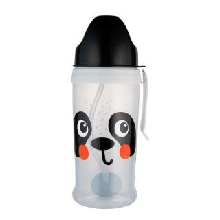 Fľaša nevylievacia športová so slamkou a závažím BabiesBoo 350 ml panda Canpol babies