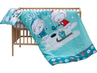 Detská postieľka s kompletnou výbavou 120 x 60 cm, Ľady Scarlett