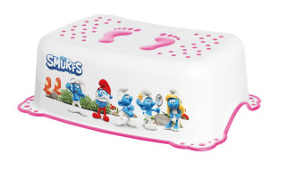 Stupienok protišmykový Šmolkovia Maltex pink