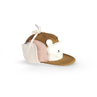 Šiltovka Ours'on pink - brown s ochranou krku UPF 50+ KiETLA