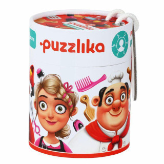 Náučné puzzle 21 dielov Puzzlika - Profesia 2 (hasič, kuchár, kaderníčka)