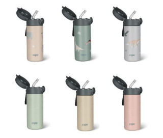 Termoska na tekutiny so slamkou a silikónovým držiakom 350 ml Zopa