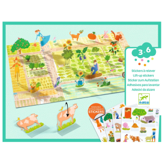 Premiestniteľné samolepky Farma Djeco