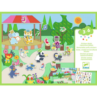 Samolepkové tvorenie Hudobníci Djeco