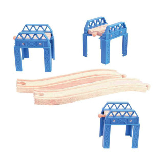 Drevené koľaje set mostnej konštrukcie Bigjigs Rail