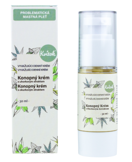 Konopný krém s uhorkovým extraktom 30 ml Kvitok