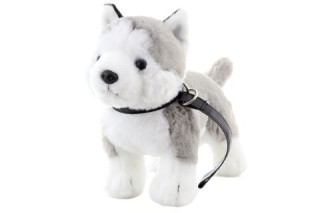 Plyš Husky s vodítkom 25 cm Eco-Friendly