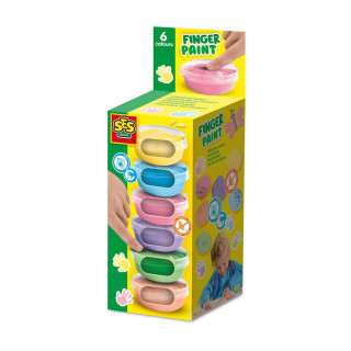 Prstové farby pastelové - malé kalíšky 6 x 45 ml