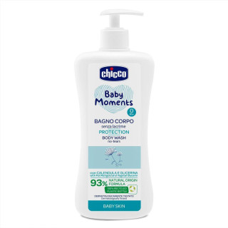 Šampón na telo s dávkovačom Baby Moments Protection 93% prírodných zložiek 500 ml Chicco