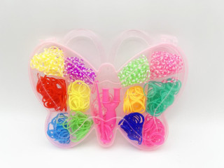Súprava gumičiek 500 ks na výrobu náramkov Loom band - motýľ
