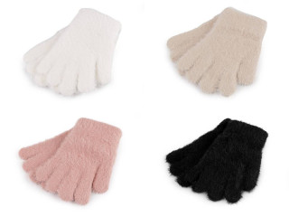 Detské pletené rukavice chlpaté
