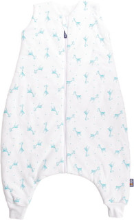 Letný bio spací vak s nožičkami žirafky aqua Kaarsgaren
