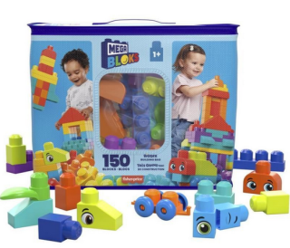 Mega Blocks Poriadne veľké vrece kociek - modrý