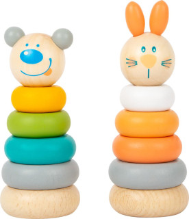 Small Foot Nasadzovacia veža pastelová 1 ks