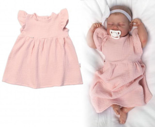 Detské mušelínové šatôčky krátky rukáv Sweet Summer Baby Nellys VEL. 104/110 2. AKOSŤ