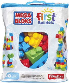 Mega Bloks Kocky v plastovom vreci 60 dielov