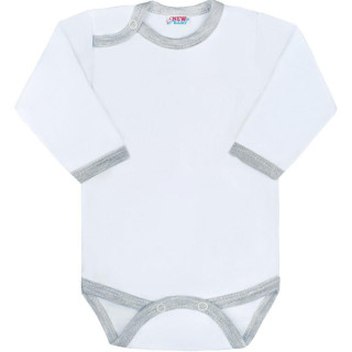 Dojčenské body New Baby so šedým lemom