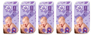 MEGAPACK Detské jednorazové plienky New Love Premium comfort 3 MIDI 4-9 kg 5x48 ks