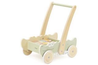 Drevené vozítko s kockami Viga