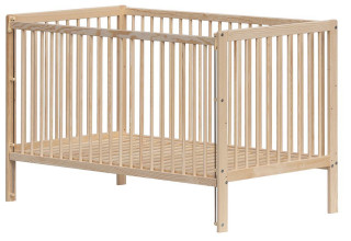 Detská postieľka Dominik ECO - prírodná (borovica), sťahovacia bočnica 140 x 70 cm Scarlett