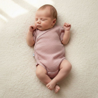 Zavinovacie dojčenské body mušelín Púdrová Baby Service