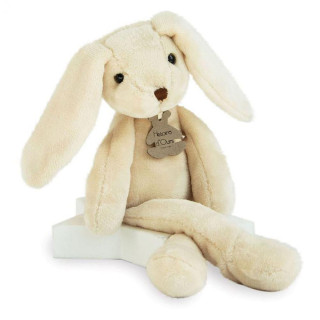 Doudou Histoire d´Ours Plyšový kamarát biely zajačik 40 cm