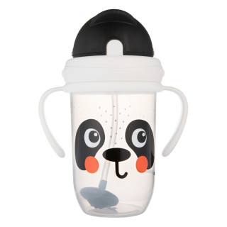 Hrnček nevylievací so slamkou a závažím BabiesBoo 270 ml panda Canpol babies