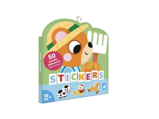 Veľké samolepky Farma 50 ks Stickers Janod