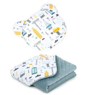 2-dielna sada dečka s vankúšikom Velvet 75 x 100 cm Teddy Mestečko khaki/biela