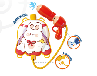 Vodná puška s nádržkou na chrbát králik