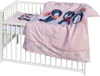 Detská postieľka s kompletnou výbavou Scarlett 120 x 60 cm - Pimpi